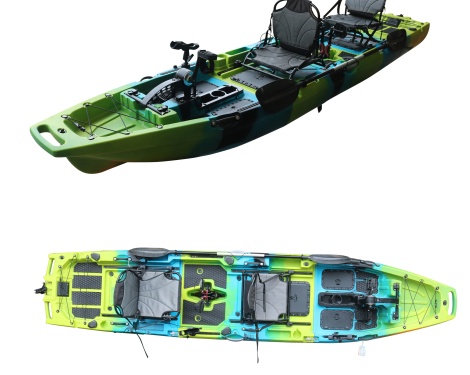 Трисекционен сгъваем риболовен и туристически каяк с двойна педална система CROON 2