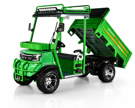 TelStar BIZON 72V/60Ah – електрическа карго четириколка със самосвал, лебедка и теглич